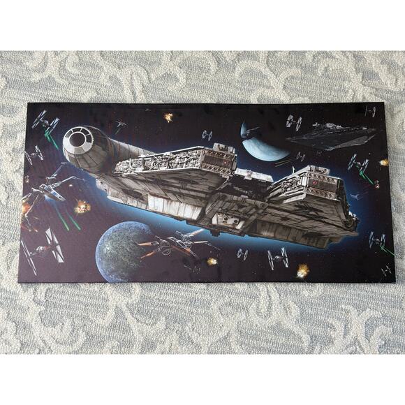 Star Wars Millennium Falcon Canvas Wall Decor Space Ship - Picture 4 of 4